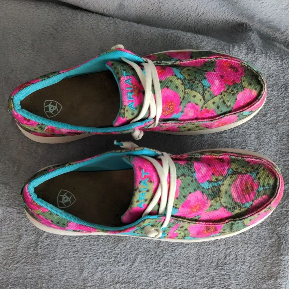 Ariat Hilo Slip On Sneaker Shoes Womens 10B Prickly Pear 10044591 Casual - Picture 5 of 10
